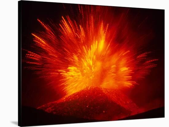 Explosive Vent on the North Side of the Montagnola, Mt. Etna, Sicily, Italy-Daisy Gilardini-Stretched Canvas