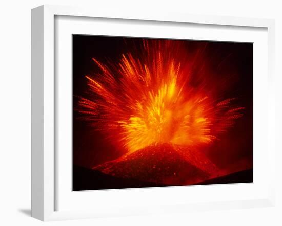 Explosive Vent on the North Side of the Montagnola, Mt. Etna, Sicily, Italy-Daisy Gilardini-Framed Premium Photographic Print