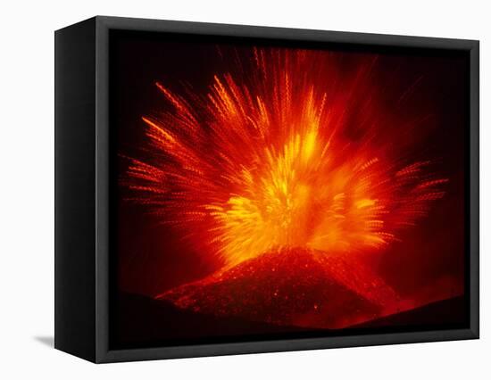 Explosive Vent on the North Side of the Montagnola, Mt. Etna, Sicily, Italy-Daisy Gilardini-Framed Stretched Canvas