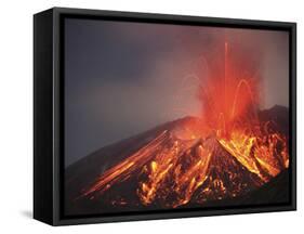 Explosive Vulcanian Eruption of Lava on Sakurajima Volcano, Japan-Stocktrek Images-Framed Stretched Canvas