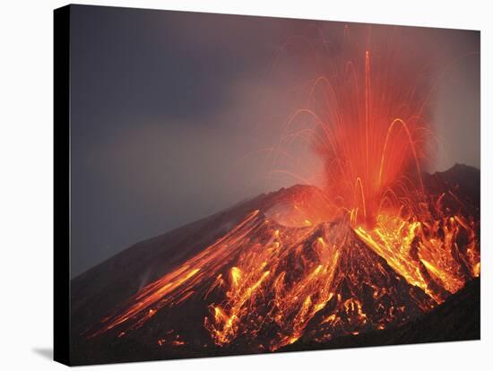 Explosive Vulcanian Eruption of Lava on Sakurajima Volcano, Japan-Stocktrek Images-Stretched Canvas