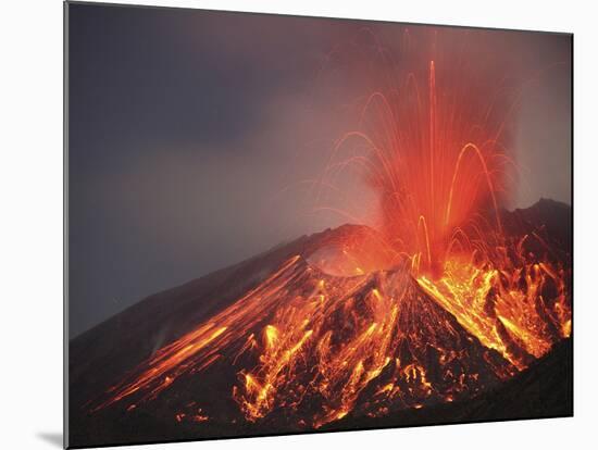 Explosive Vulcanian Eruption of Lava on Sakurajima Volcano, Japan-Stocktrek Images-Mounted Photographic Print