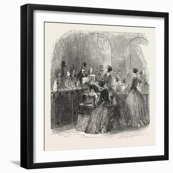 Expo 1855. Sewing Machine. Paris-null-Framed Giclee Print