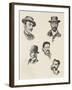 Exponents of Neapolitan Culture: S. Di Giacomo, V. Migliaro, G. Santojanni, F. Russo, L. Conforti-null-Framed Giclee Print