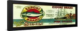 Export Salmon Can Label - Alaska-Lantern Press-Framed Art Print