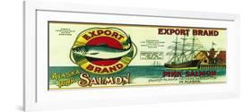 Export Salmon Can Label - Alaska-Lantern Press-Framed Art Print