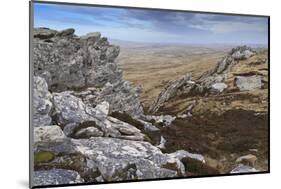 Exposed Jagged Rocks and Distant View, Mount Longdon, East Falkland-Eleanor Scriven-Mounted Photographic Print