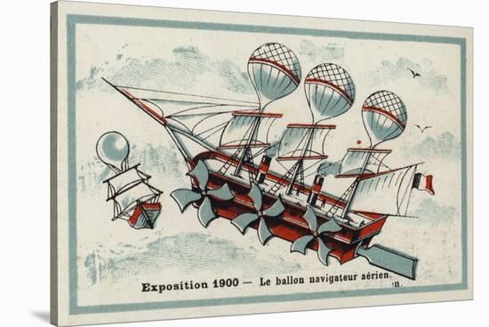 Exposition 1900 - Airship-null-Stretched Canvas