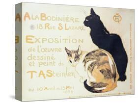 Exposition a La Bodiniere..., Poster Advertising an Exhibition of New Work, 1894-Théophile Alexandre Steinlen-Stretched Canvas