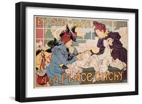 Exposition De Blanc a La Place Clichy Poster-Henri Thiriet-Framed Giclee Print
