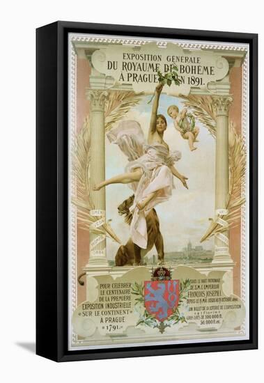 Exposition Generale Du Royaume Di Boheme a Prague En 1891 Poster-Vojtech Hynais-Framed Stretched Canvas