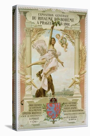 Exposition Generale Du Royaume Di Boheme a Prague En 1891 Poster-Vojtech Hynais-Stretched Canvas