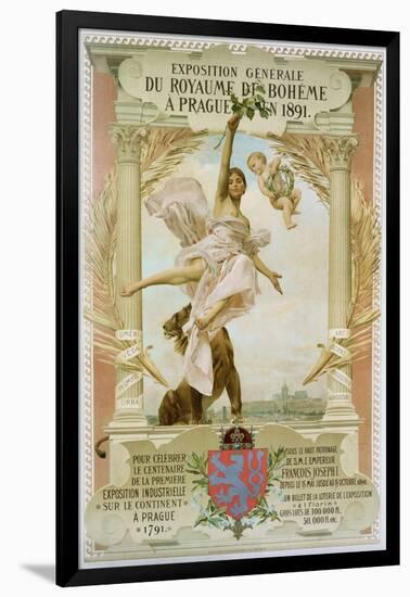 Exposition Generale Du Royaume Di Boheme a Prague En 1891 Poster-Vojtech Hynais-Framed Giclee Print