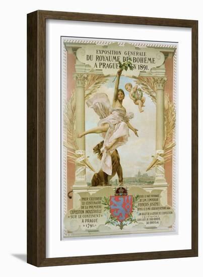 Exposition Generale Du Royaume Di Boheme a Prague En 1891 Poster-Vojtech Hynais-Framed Giclee Print