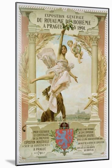 Exposition Generale Du Royaume Di Boheme a Prague En 1891 Poster-Vojtech Hynais-Mounted Giclee Print