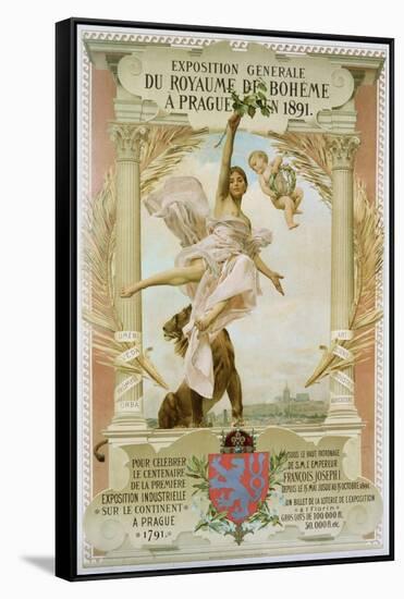 Exposition Generale Du Royaume Di Boheme a Prague En 1891 Poster-Vojtech Hynais-Framed Stretched Canvas