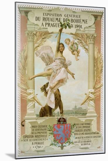 Exposition Generale Du Royaume Di Boheme a Prague En 1891 Poster-Vojtech Hynais-Mounted Giclee Print