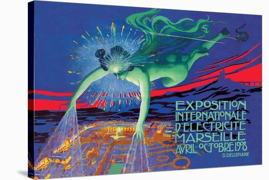 Exposition Internationale d'Electricite, Marseille-David Dellepiane-Stretched Canvas