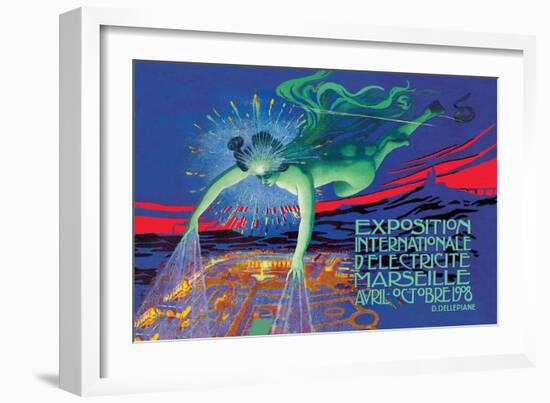 Exposition Internationale d'Electricite, Marseille-David Dellepiane-Framed Art Print