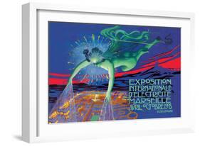 Exposition Internationale d'Electricite, Marseille-David Dellepiane-Framed Art Print