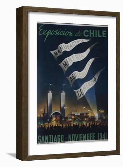 Exposition of Chile 1941 Fair Poster-null-Framed Giclee Print