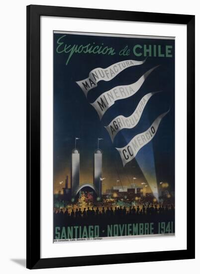 Exposition of Chile 1941 Fair Poster-null-Framed Giclee Print