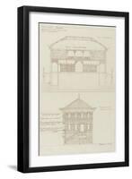 Exposition universelle de 1900 : restaurant roumain : coupe longitudinale et façade latérale-Jean-Camille Formigé-Framed Giclee Print