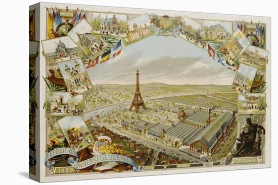 Exposition Universelle De Paris 1889 Poster-null-Stretched Canvas