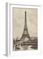 Exposition Universelle et Tour Eiffel-Georges Garen-Framed Giclee Print