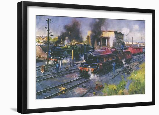Express Engines-Terence Cuneo-Framed Premium Giclee Print