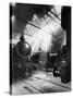 Express Locomotives Stabled in the Engine Sheds at Euston Station-null-Stretched Canvas