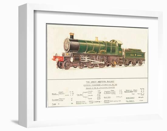 Express Passenger Locomotive, No.190, Great Western Railway-null-Framed Art Print