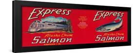 Express Salmon Can Label - San Francisco, CA-Lantern Press-Framed Art Print