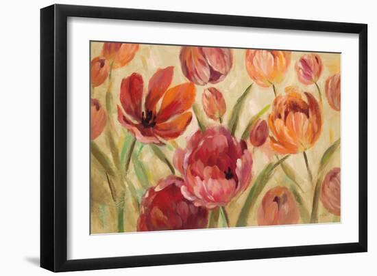 Expressive Tulips Neutral-Silvia Vassileva-Framed Premium Giclee Print