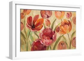 Expressive Tulips Neutral-Silvia Vassileva-Framed Premium Giclee Print