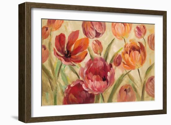 Expressive Tulips Neutral-Silvia Vassileva-Framed Art Print