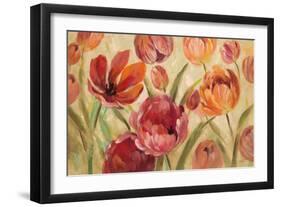 Expressive Tulips Neutral-Silvia Vassileva-Framed Art Print