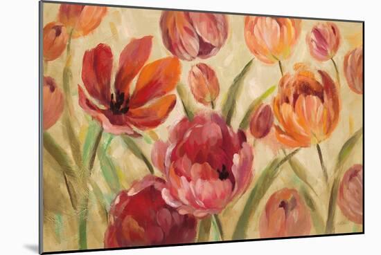 Expressive Tulips Neutral-Silvia Vassileva-Mounted Art Print