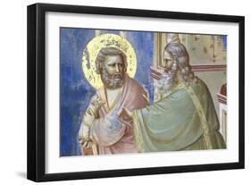 Expulsion of Joachim from the Temple, Detail-Giotto di Bondone-Framed Giclee Print