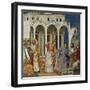 Expulsion of Merchants from Temple, Detail from Life and Passion of Christ, 1303-1305-Giotto di Bondone-Framed Premium Giclee Print