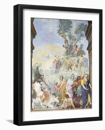 Expulsion of Muses and Poets from Mount Parnassus-Giovanni Da San Giovanni-Framed Giclee Print