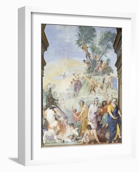 Expulsion of Muses and Poets from Mount Parnassus-Giovanni Da San Giovanni-Framed Giclee Print