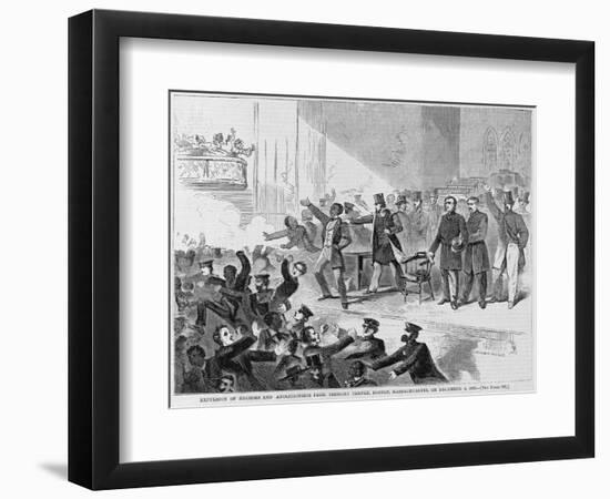 Expulsion of Negroes and Abolitionists from Tremont Temple, Boston, Massachusetts, on December 3, 1-null-Framed Giclee Print