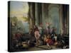 Expulsion of the Money Changers-Giovanni Paolo Pannini-Stretched Canvas