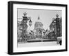 Exquisite Exterior of Building with Flags-null-Framed Photographic Print