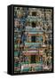 Exquisitely Detailed Carvings on the Gopuram (Tower) of the Durga Devi Temple in Vidyaranyapura,…-null-Framed Stretched Canvas