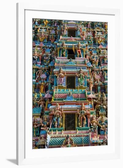 Exquisitely Detailed Carvings on the Gopuram (Tower) of the Durga Devi Temple in Vidyaranyapura,…-null-Framed Giclee Print
