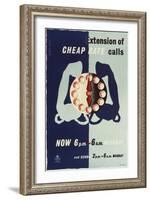 Extension of Cheap Rate Calls-Stan Krol-Framed Art Print