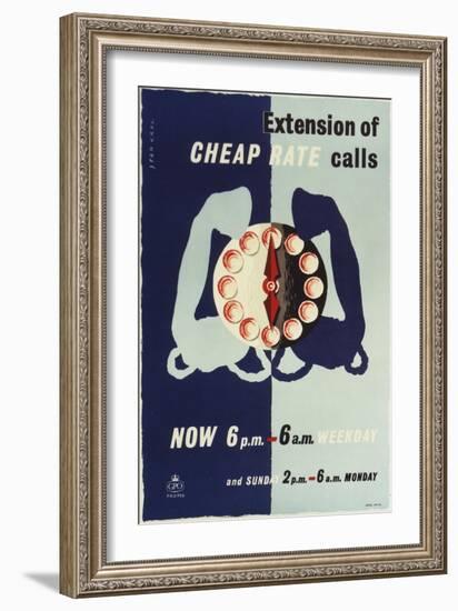 Extension of Cheap Rate Calls-Stan Krol-Framed Art Print