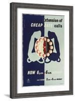 Extension of Cheap Rate Calls-Stan Krol-Framed Art Print